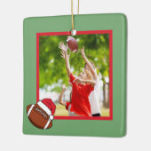 Custom Football Christmas Keramikornament (Links)
