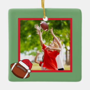 Custom Football Christmas Keramikornament