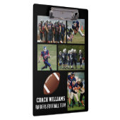Custom Football Coach 5 Foto Collage Team Name Klemmbrett (Rechts)