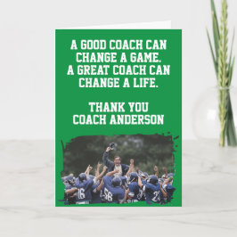 Custom Football Coach Card Team Players Photo  Karte