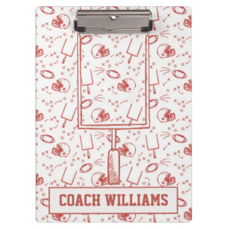 Custom Football Coach Clipboard Illustriert Sports Klemmbrett