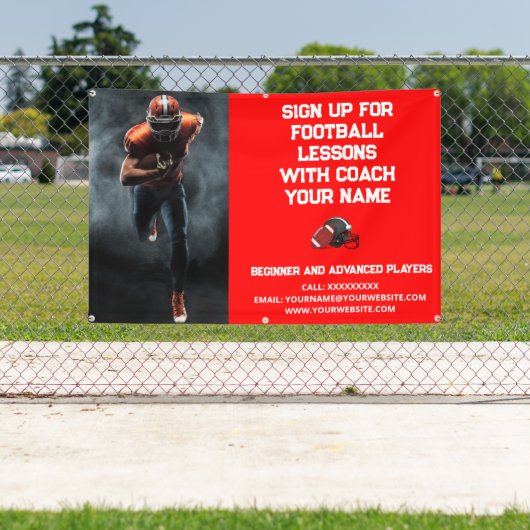 Custom Football Coach Gecoacht Klassenunterricht R Banner (InSitu)