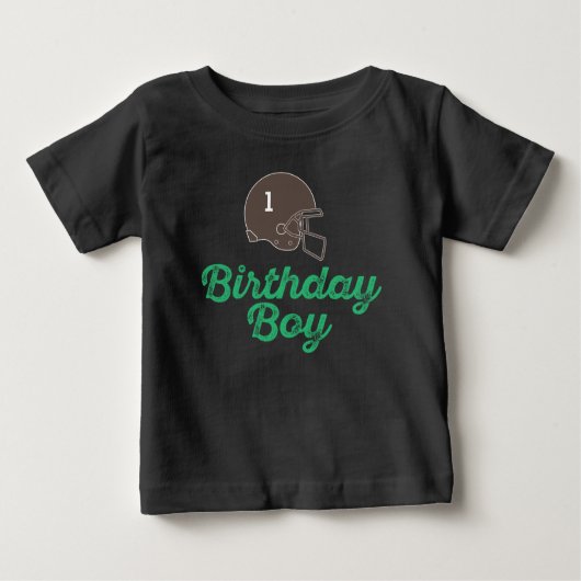 Custom Football First Birthday Shirt (Vorderseite)