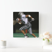 Custom Football Foto Sports Quadratische Wanduhr (Zuhause)