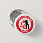 Custom Football Girl kid's Football Birthday Party Button (Vorne & Hinten)