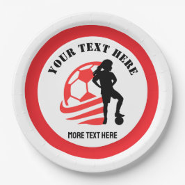 Custom Football Girl kid's Football Birthday Party Pappteller