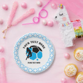 Custom Football Girl kid's Football Birthday Party Pappteller (Party)