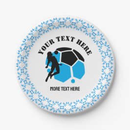 Custom Football Girl kid's Football Birthday Party Pappteller