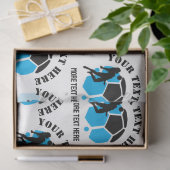 Custom Football Girl kid's Football Birthday party Seidenpapier (Geschenk)