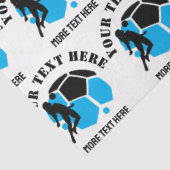 Custom Football Girl kid's Football Birthday party Seidenpapier (Ausschnitt)