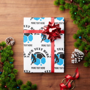 Custom Football Girl Kind Fußball Geburtstagsparty Geschenkpapier