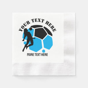 Custom Football Girl Kind Fußball Geburtstagsparty Serviette