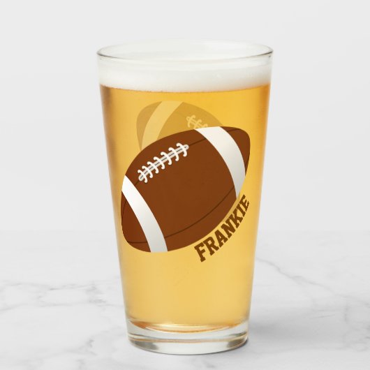 Custom Football Glas (Vorne (Gefüllt))