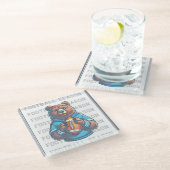 Custom Football Glasuntersetzer (Schrägansicht)