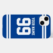 Custom Football Jersey Nummer athletic Streifen Case-Mate iPhone Hülle (Rückseite (Horizontal))