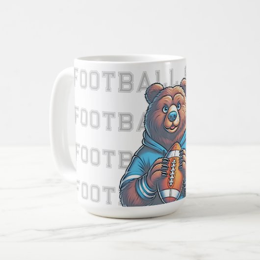 Custom Football Kaffeetasse (Vorderseite Links)