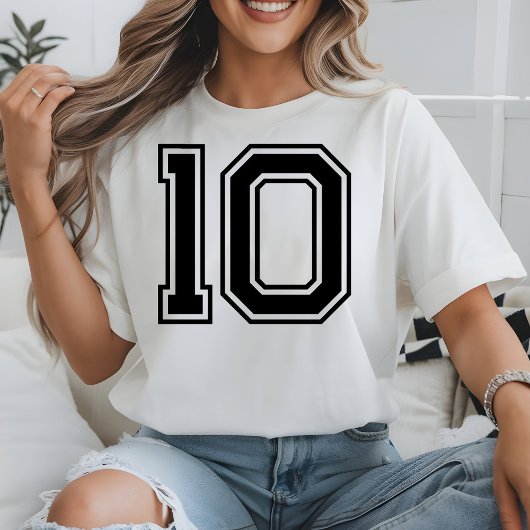 Custom Football Mascot Custom School Team Number T-Shirt