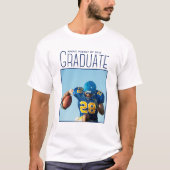 Custom Football Player Foto Abschluss Parent T-Shirt (Vorderseite)