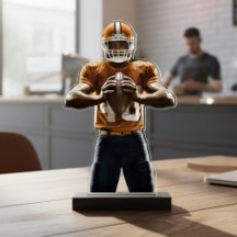 Custom Football Player Foto Cutout Statuette