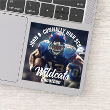 Custom Football Player Foto High School Notebook