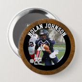 Custom Football Player game day team spirit Button (Vorne & Hinten)