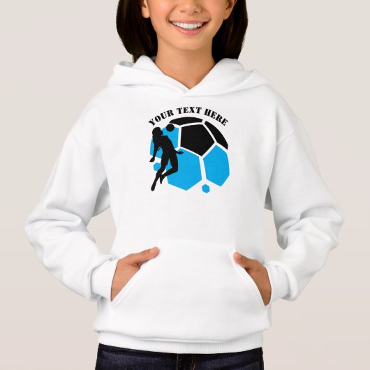 Custom Football Player Girl, Birthday Gift Hoodie (Vorderseite)