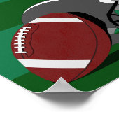 Custom Football Senior Foto Collage Poster (Ecke)