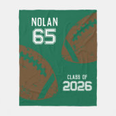 Custom Football Senior Player Class Fleecedecke (Vorderseite)