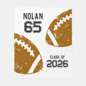 Custom Football Senior Player Class Fleecedecke (Vorderseite)