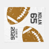 Custom Football Senior Player Class Fleecedecke (Vorderseite (Horizontal))
