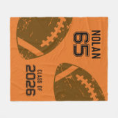 Custom Football Senior Player Class Fleecedecke (Vorderseite (Horizontal))