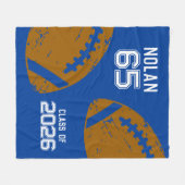 Custom Football Senior Player Class Fleecedecke (Vorderseite (Horizontal))
