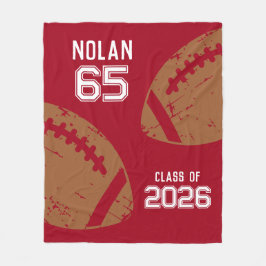 Custom Football Senior Player Class Fleecedecke