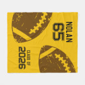Custom Football Senior Player Class Fleecedecke (Vorderseite (Horizontal))