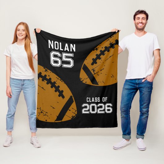 Custom Football Senior Player Class Fleecedecke (Beispiel)
