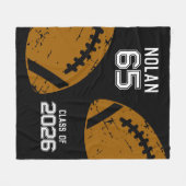 Custom Football Senior Player Class Fleecedecke (Vorderseite (Horizontal))