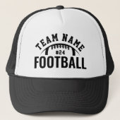 Custom Football Team Name Black Truckerkappe (Vorderseite)
