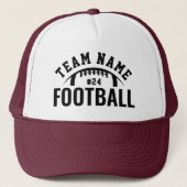 Custom Football Team Name Maroon Truckerkappe (Vorderseite)