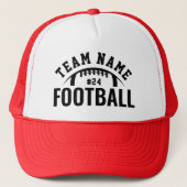 Custom Football Team Name Red Truckerkappe (Vorderseite)