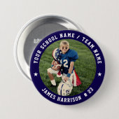 Custom Football Team Photo Button (Vorne & Hinten)