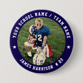 Custom Football Team Photo Button (Vorderseite)
