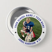 Custom Football Team Photo Button (Vorne & Hinten)