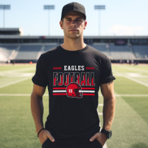 Custom Football Team Red and Black Men's