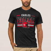 Custom Football Team Red and Black Men's T-Shirt (Vorderseite)
