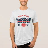 Custom Football Team Red White and Blue Men's Tri-Blend Shirt (Vorderseite)