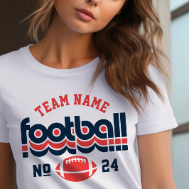 Custom Football Team Red White and Blue Women's Tri-Blend Shirt