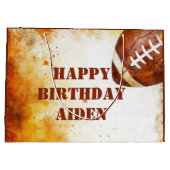 Custom Football Theme Party Große Geschenktüte (Rückseite)