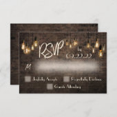 Custom for Allison and Gary, RSVP Karte (Vorne/Hinten)