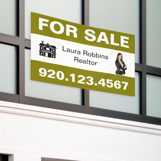Custom For Sale Realtor Photo Business Template Banner (Äußeres Gebäude)