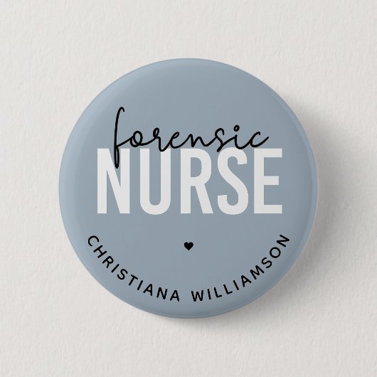 Custom Forensic Nurse | Geschenke für Kriminaltech Button (Vorderseite)